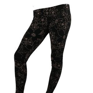 NEW Womens Small NIKE Leg A See Hawaiian II Print Leggings 823703-010 Black